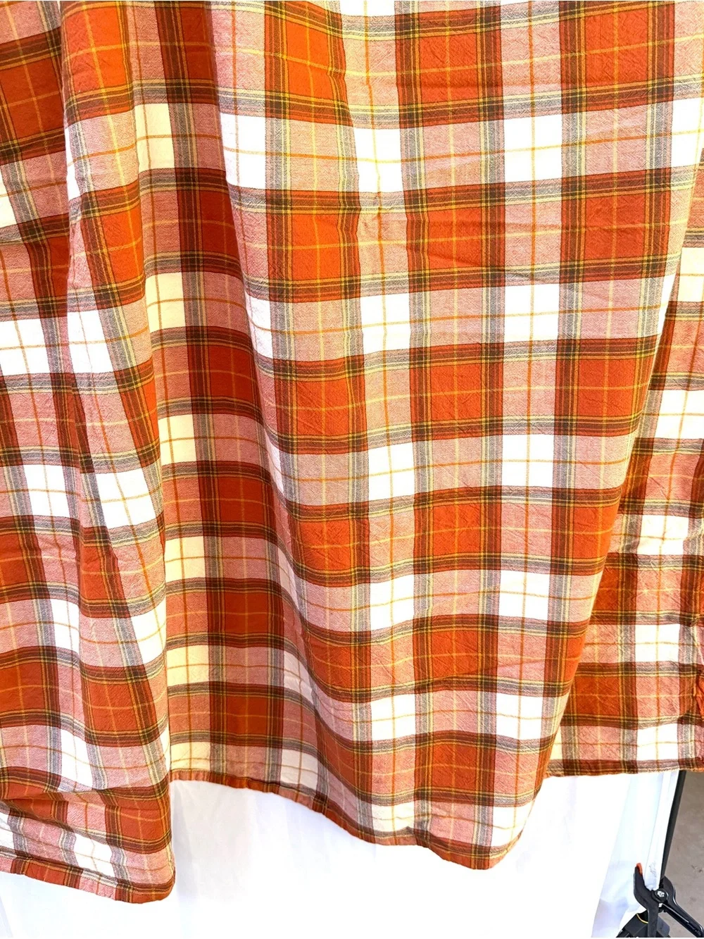 Autumn Orange Tartan Tablecloth